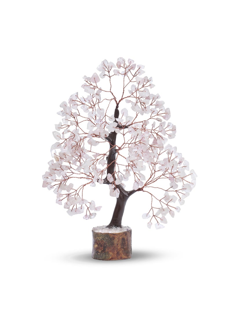 PYOR Rose Quartz  Gemstone Tree  Crystal Tree  Reiki Decor  Crystal Gifts for Women  Rose Quartz Tree  Feng Shui Tree  Gem Tree Stones  Gem Tree  Pink Room Decor  Bonsai Tree  Money Tree  Pink Tree  - Image 1