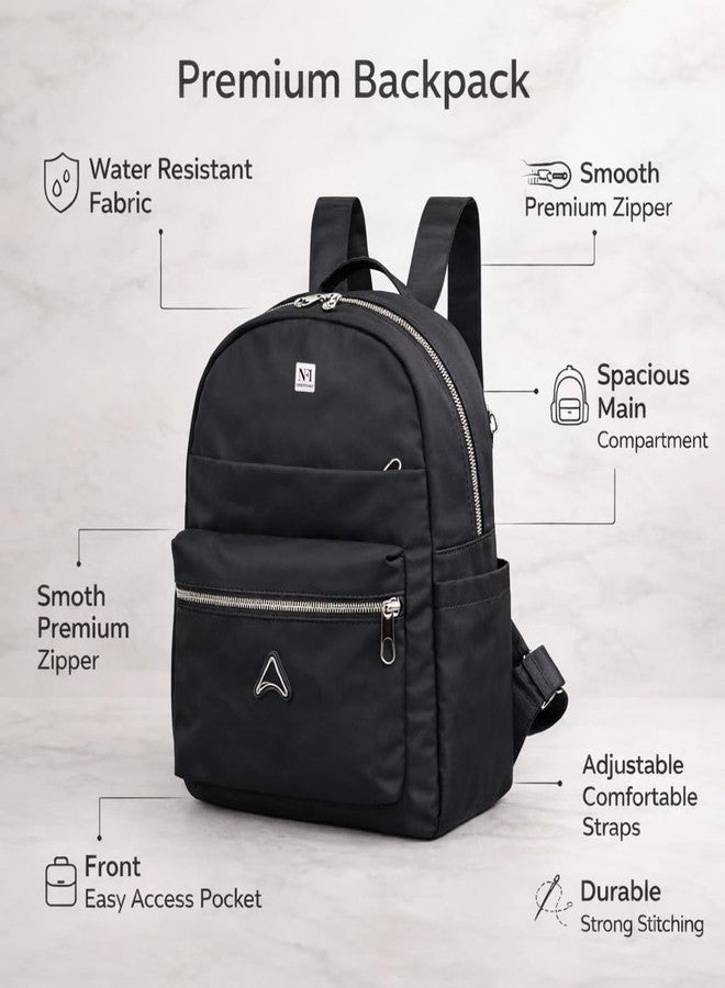 NFI essentials Girls Mini Backpack, Lightweight Travel Small Polyster College Bag with Multiple Pockets, Casual, Work, Office, Picnic Backpack for Women & Ladies - Image 5