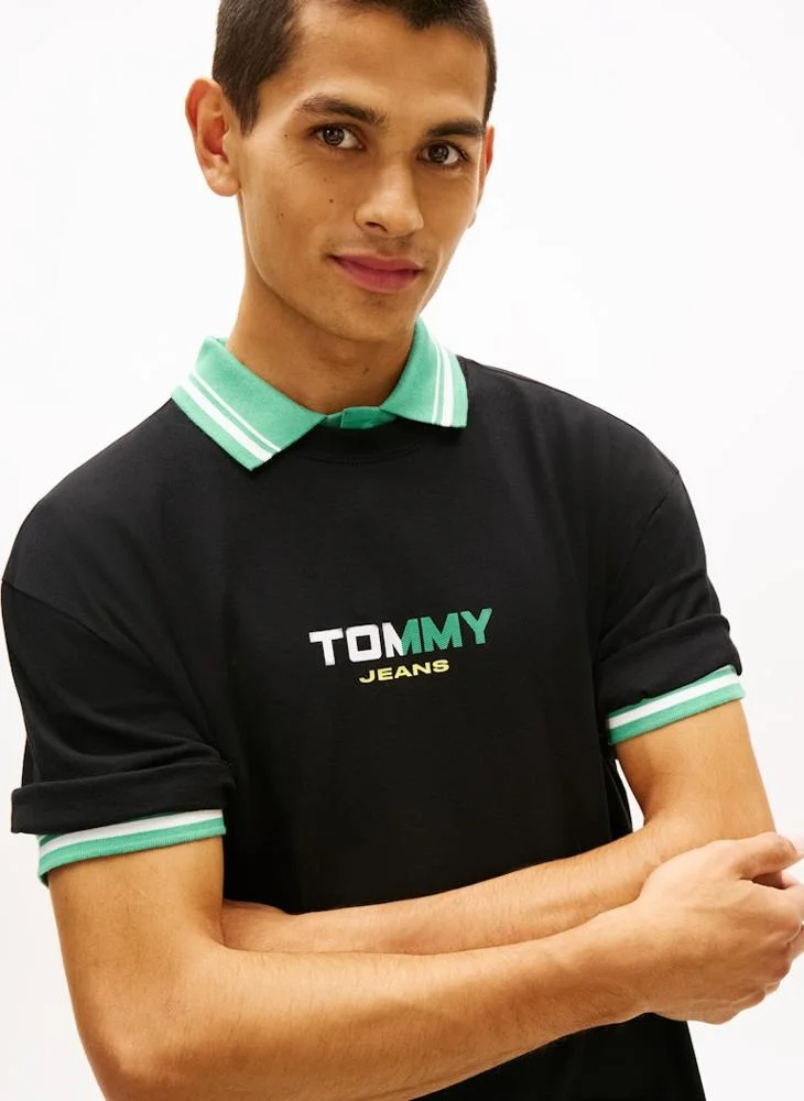 TOMMY JEANS  Back Logo Relaxed Jersey T-Shirt for Men | Best Price UAE