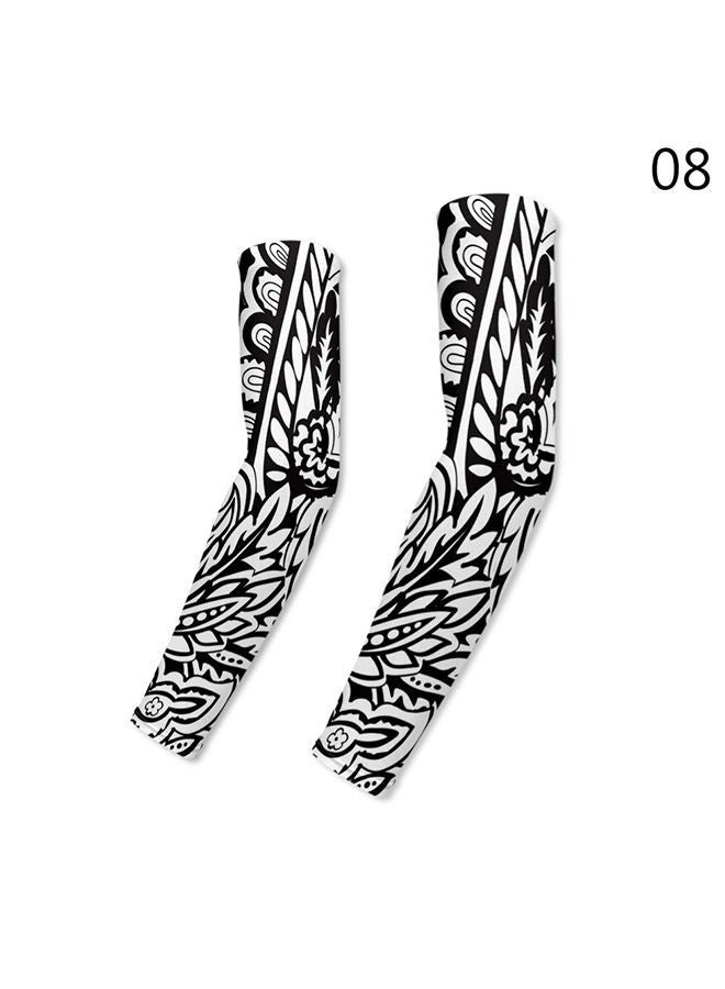NIBEMINENT Paisley Print Summer Outdoor Sports Cooling Arm Sleeves Sun Protection Covers 40x13.3x1cm - Image 1