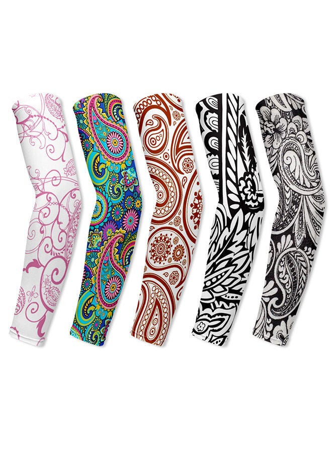 NIBEMINENT Paisley Print Summer Outdoor Sports Cooling Arm Sleeves Sun Protection Covers 40x13.3x1cm - Image 2