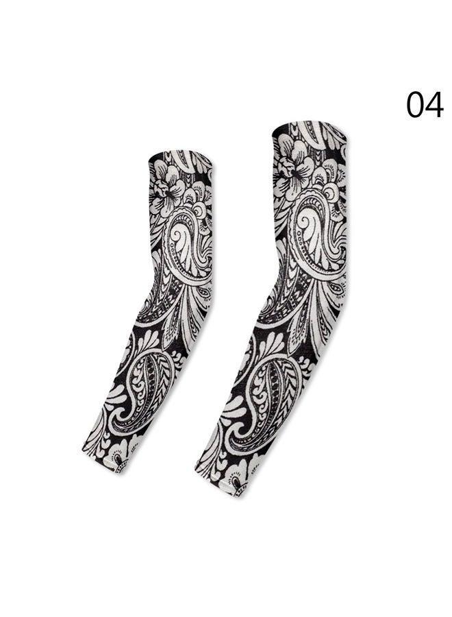 NIBEMINENT Paisley Print Summer Outdoor Sports Cooling Arm Sleeves Sun Protection Covers 40x13.3x1cm - Image 5