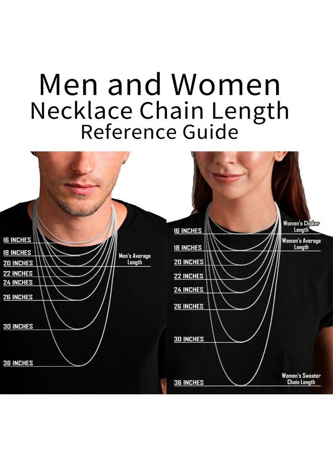 ASHINE Sterling Silver Necklace Sterling Silver Necklace Silver Chain Sterling Silver Necklace for Women Necklace Chains for Jewelry Making (1mm Box Chain Lobster Clasp 18 Inches) - Image 2