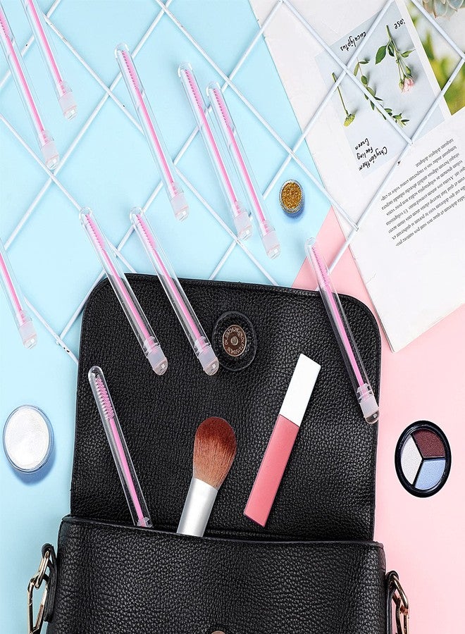 Dming 50pcs Eyelash brush Lash Wand Makeup tool Eyelash Extension supplies Cleaning brush Diamond Mascara sky pink - Image 5