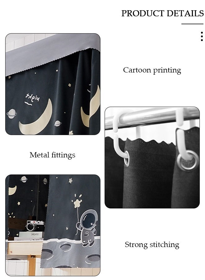 DUNISO تعتيم الرصيف العلوي سرير بطابقين الستائر غرفة النوم ديكور مقاوم للضوء زميل الغرفة غطاء الخصوصية المظلة صورة خلفية ديكور خلفية ستارة التعتيم 3 لوحات مع أعلى - Image 3