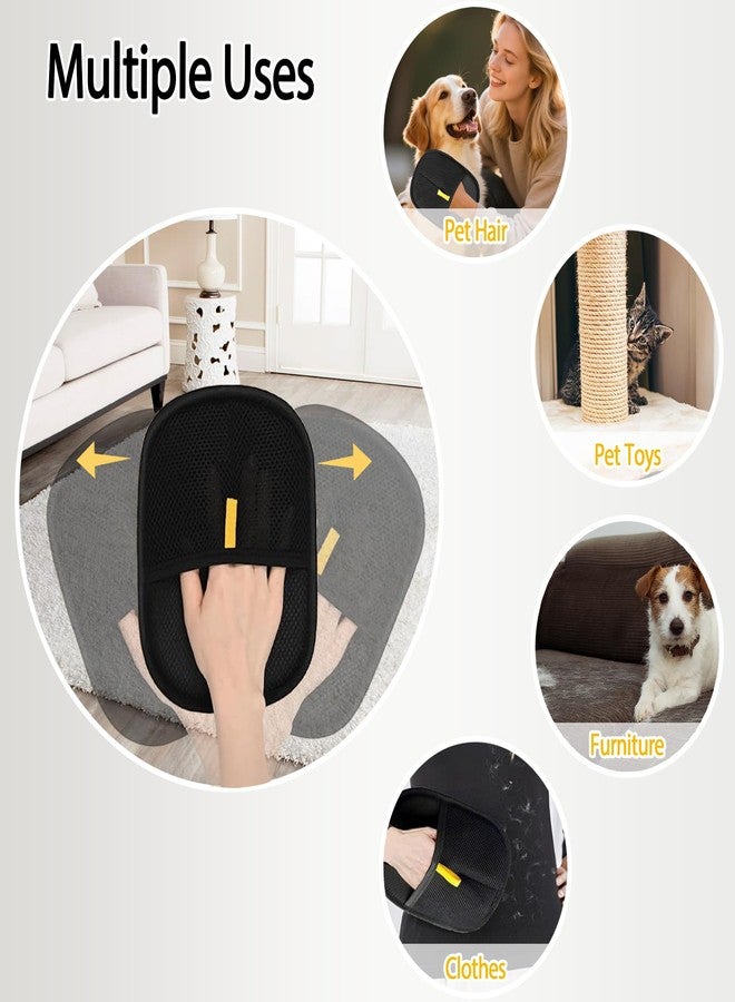 BuQueHM 2PCS Pet Hair Removal Glove – Electrostatic Grooming Gloves for Cats & Dogs, Reusable Shedding Mitts for Easy and Efficient Pet Hair Removal - Image 5