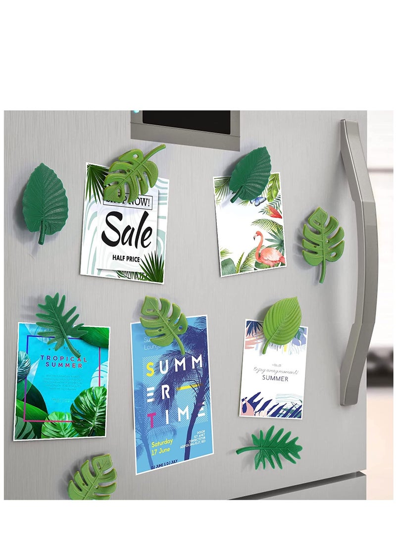 Excefore Monstera Plant Fridge Magnets 16 Pieces Mini Tropical Leaves Refrigerator Magnets Magnets for Locker Fridge Home Office Decor - Image 5