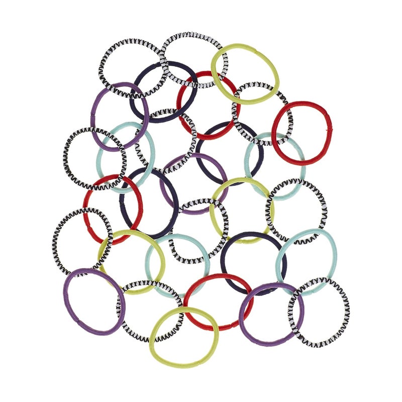 Goody Womens Ouchless Braided Elastics Neon Tribal 30 CT - Image 2