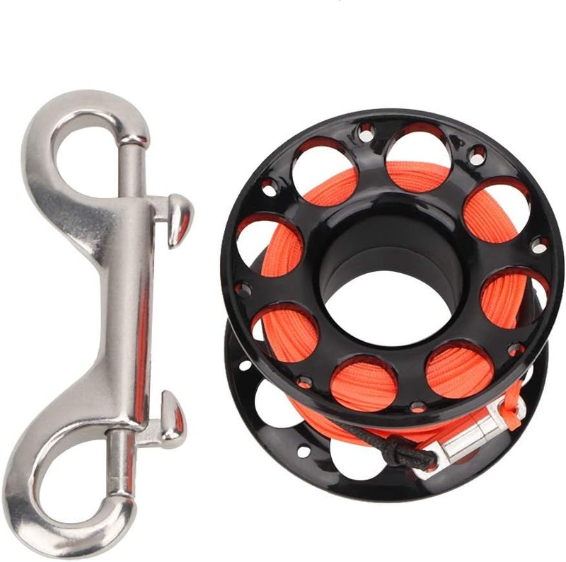 Keenso Underwater Spool, Finger Reel for Divers, 15m (49ft) Black Reel Spool, Compact Design, Easy to Use, Durable Material, for Underwater Navigation, Snorkeling, Diving, Swimming, and Photography - Image 1