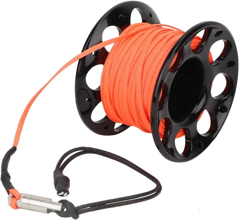 Keenso Underwater Spool, Finger Reel for Divers, 15m (49ft) Black Reel Spool, Compact Design, Easy to Use, Durable Material, for Underwater Navigation, Snorkeling, Diving, Swimming, and Photography - Image 2