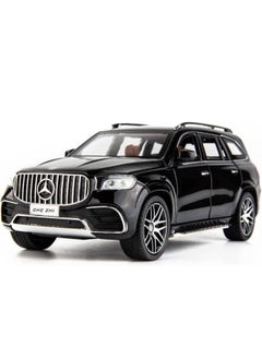 CHE ZHI 1:24 Scale Luxury SUV Diecast Model Car – Zinc Alloy Pull-Back Toy with Light & Sound | Openable Doors (Black)  - Image 1