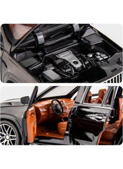 CHE ZHI 1:24 Scale Luxury SUV Diecast Model Car – Zinc Alloy Pull-Back Toy with Light & Sound | Openable Doors (Black)  - Image 2