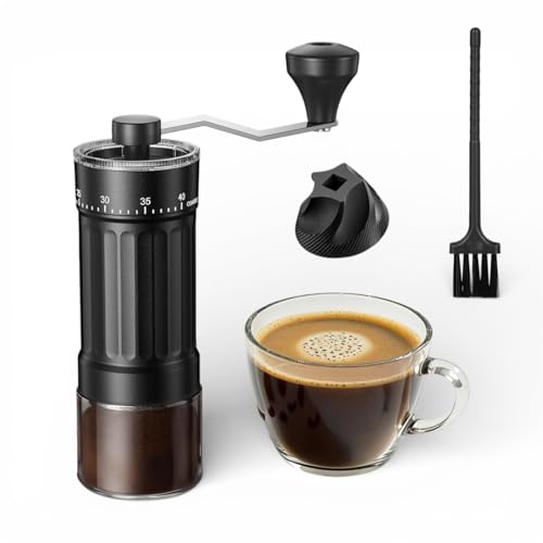 AAshonee® Grindmaster 40 Manual Coffee Grinder | 40 Grind Settings | Ceramic Burr | Portable & Easy Clean | Espresso | French Press | Pour Over | Cold Brew (Black) - Image 1
