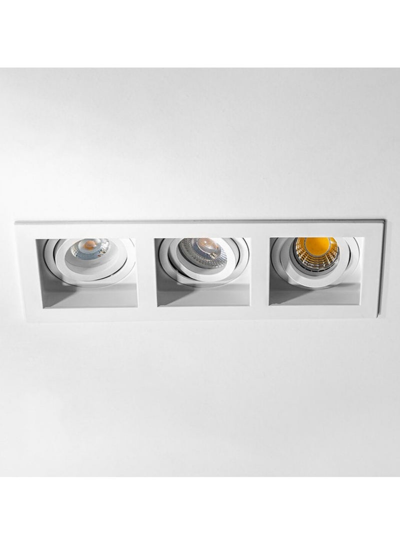 UCANDLE 3Pcs 3X Black Spotlight Base White Frame - Image 1