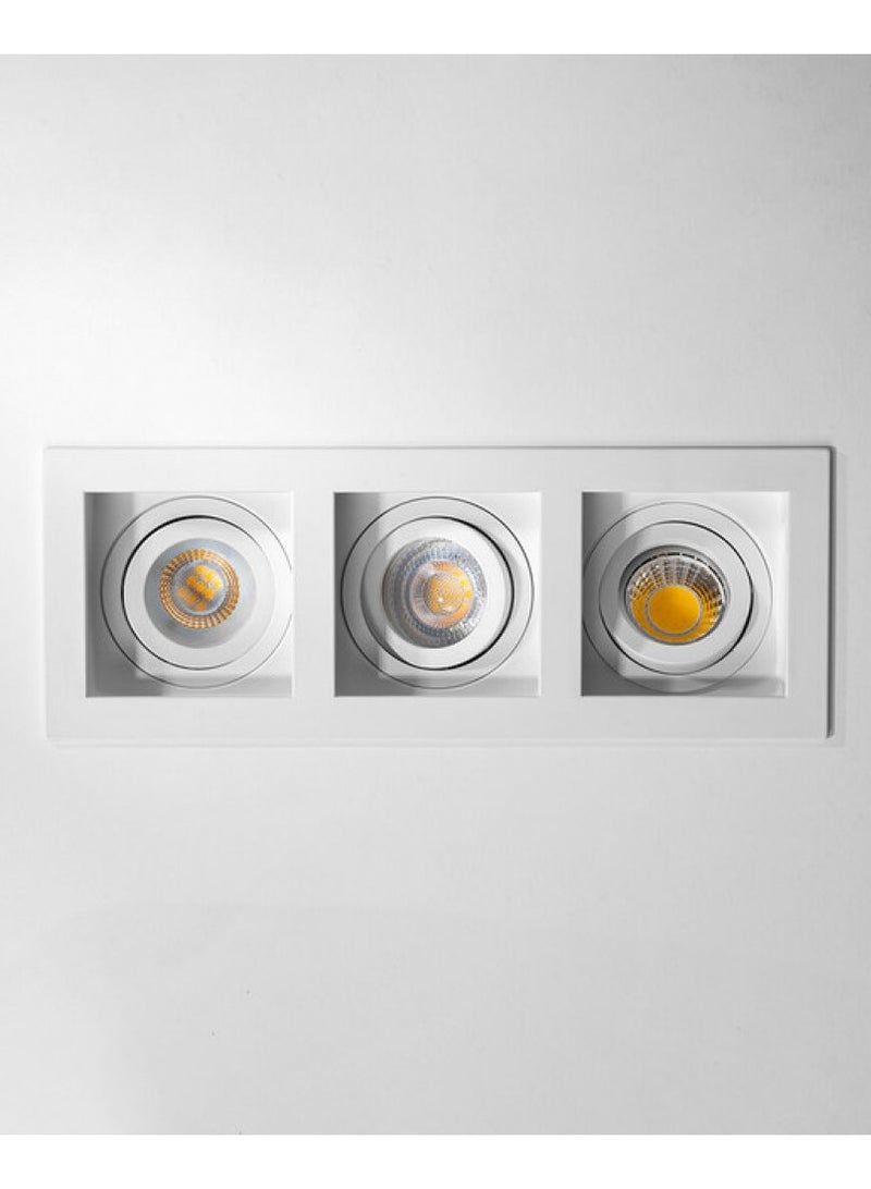 UCANDLE 3Pcs 3X Black Spotlight Base White Frame - Image 3