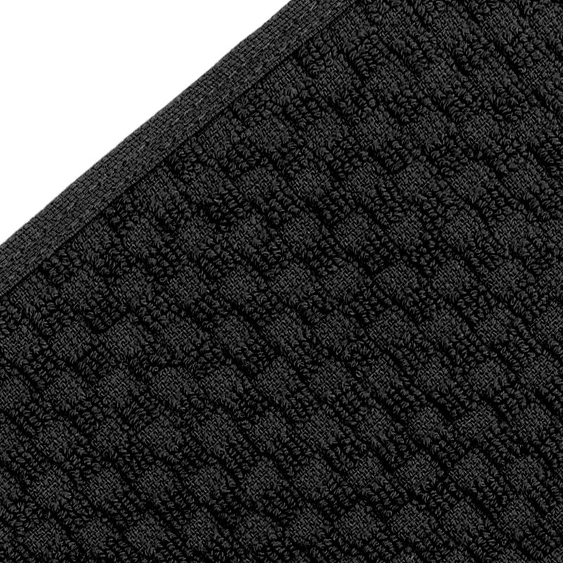 Wealuxe Super Absorbent Kitchen Towels 12 Pack - Premium 100% Cotton Kitchen Towels  450GSM Thick Machine Washable Black Dish Towels for Kitchen Drying  Cleaning  Dobby Weave  Unmatched Quality  - Image 3