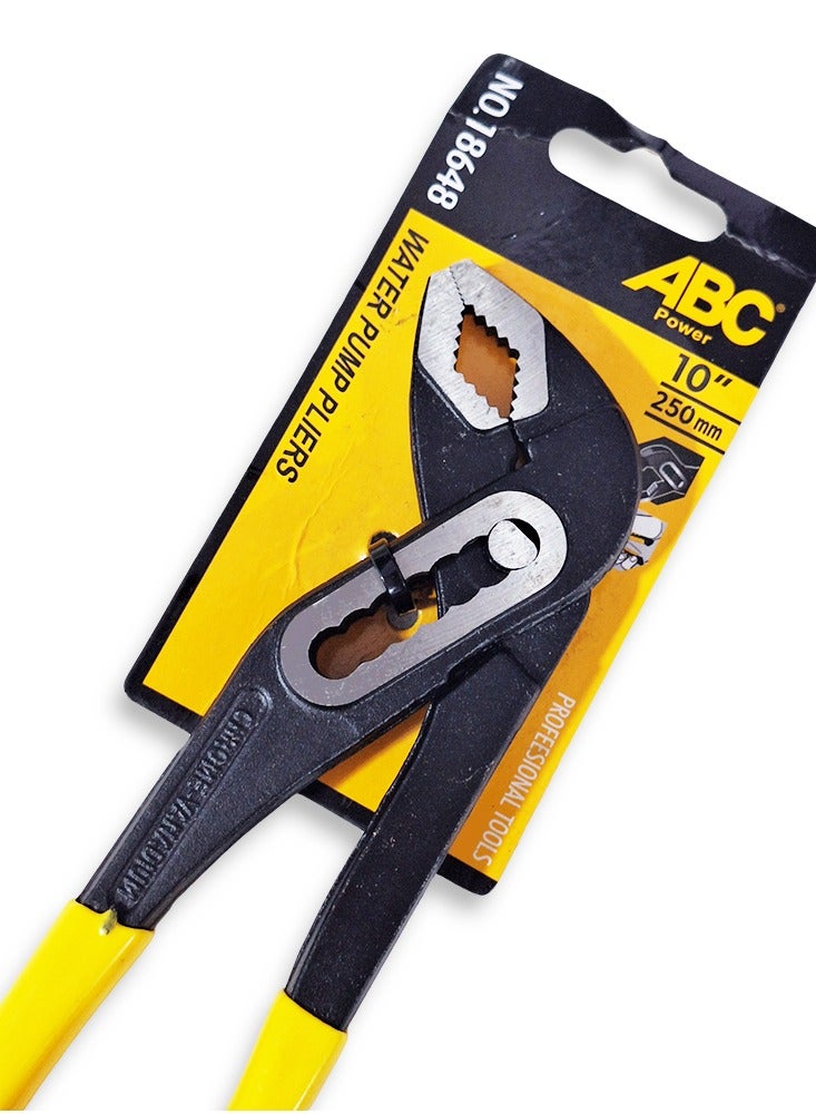 ABC Multi-use PUMP Pliers, adjustable jaws to fit different sizes. Designed to ensure safety during use. Rubber-coated handle for anti-slip and comfort. Made of high-quality materials for long-lasting durability. For use in workshops, homes, or job sites.  - Image 2
