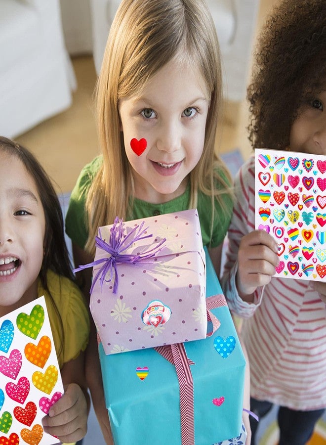 JULMELON 6000 Pieces Love Heart Stickers Glitter Colorful Heart Stickers Craft Scrapbook Envelopes Decorative Heart Stickers Bulk for Valentine's Day Anniversaries Wedding Party Favors - Image 4