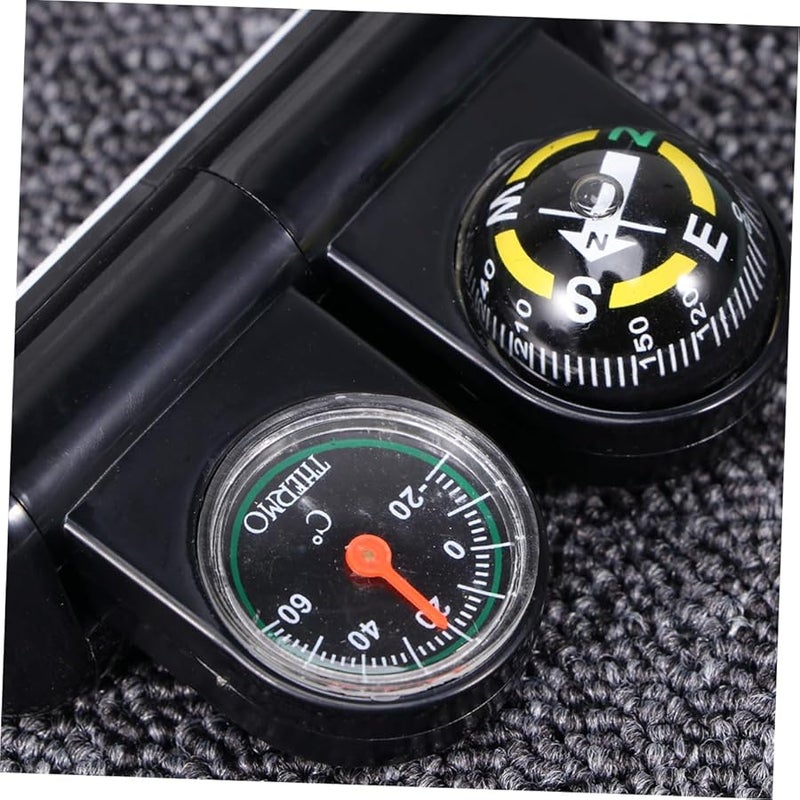 قطعتان مقياس حرارة بوصلة للسيارة ٨٫٩ × ٣ × ٥٫٦ سم تثبيت في لوحة القيادة ملاحة سيارة - Image 5