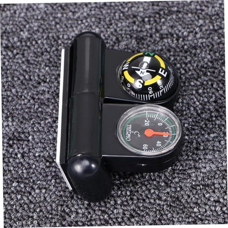 قطعتان مقياس حرارة بوصلة للسيارة ٨٫٩ × ٣ × ٥٫٦ سم تثبيت في لوحة القيادة ملاحة سيارة - Image 4