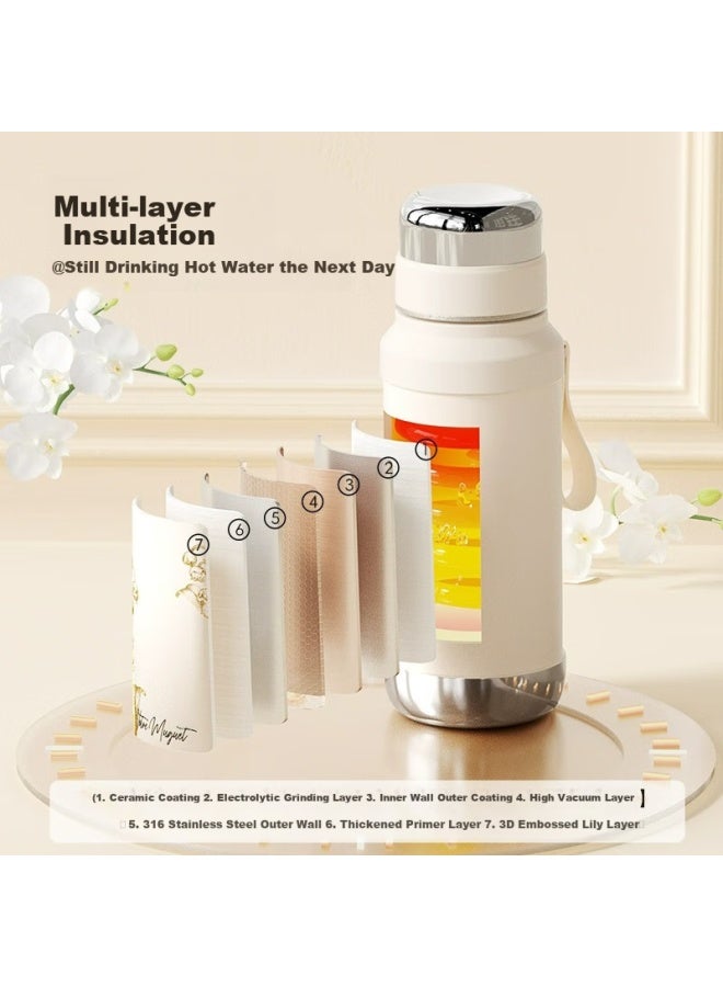 Vanow Insulated Mug For Women New Stylish Design With Ceramic Inner, Customizable Engraving, Gift Tea Cup - Image 2