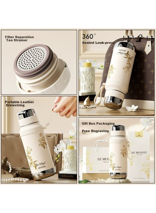 Vanow Insulated Mug For Women New Stylish Design With Ceramic Inner, Customizable Engraving, Gift Tea Cup - Image 3