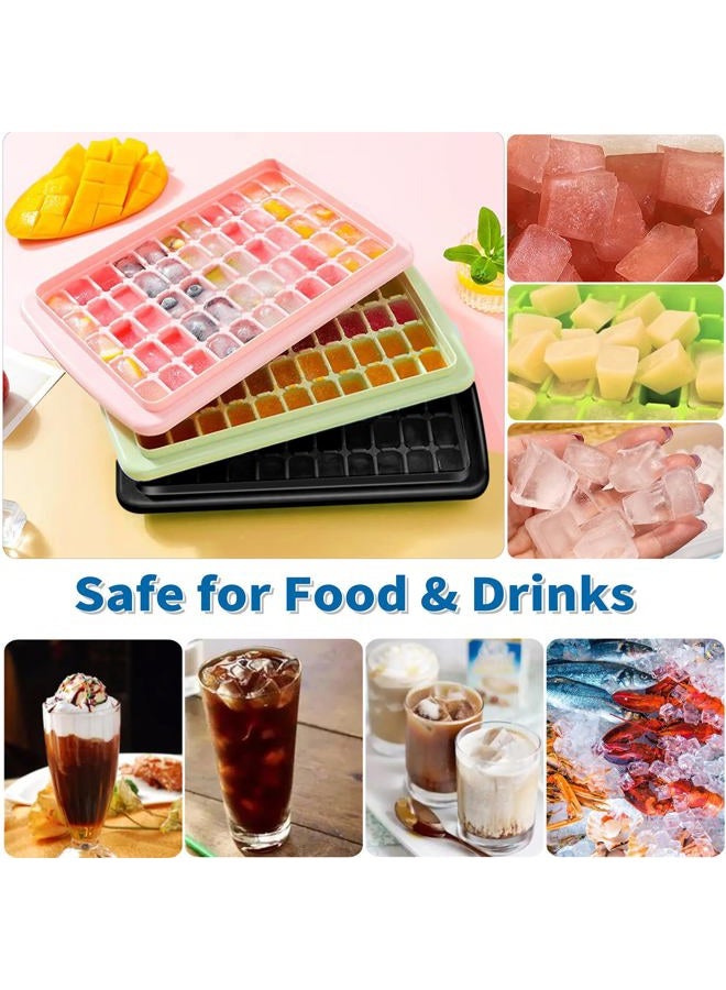 ARTLEO Ice Cube Tray with Lid & Bin for Freezer - 55 Nugget Ice Maker, Cocktail Coffee Mold for Easy Release Small Cubes, Container Scoop, Flexible Durable Plastic, BPA Free (Black). - Image 5