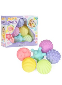 Bat Bat Balls for Kids, Squeeze Ball Toys for Children Aged 18+ Months, Toddlers Ages 1 to 3, Bath Toy, Squeaky Ball Toy, Sensory Toy for Babies, Soft Vinyl Ball with Gift Box (6 Pack)