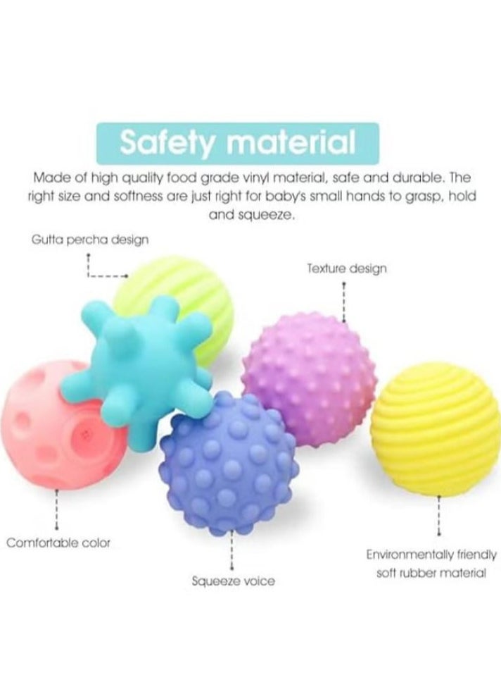 Generic - Bat Bat Balls for Kids, Squeeze Ball Toys for Children Aged 18+ Months, Toddlers Ages 1 to 3, Bath Toy, Squeaky Ball Toy, Sensory Toy for Babies, Soft Vinyl Ball with Gift Box (6 Pack) - Image 1