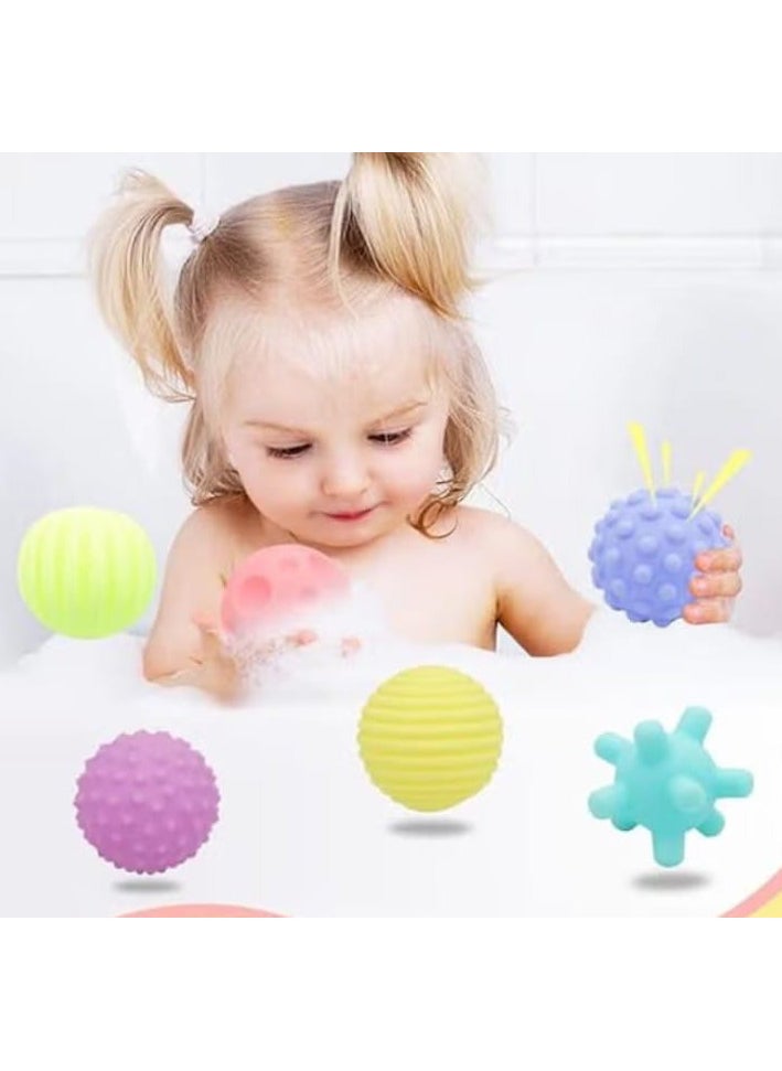 Generic - Bat Bat Balls for Kids, Squeeze Ball Toys for Children Aged 18+ Months, Toddlers Ages 1 to 3, Bath Toy, Squeaky Ball Toy, Sensory Toy for Babies, Soft Vinyl Ball with Gift Box (6 Pack) - Image 1