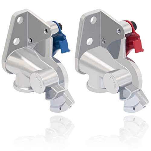 boeray 2 Pack Semi Trailer Truck Standard 37 Degree Angle Mount Aluminum Emergency Service Gladhand for Air Lines Hose, Air Hose Glad Hand for Semi Trucks - Image 2