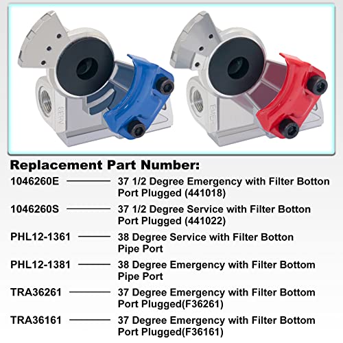 boeray 2 Pack Semi Trailer Truck Standard 37 Degree Angle Mount Aluminum Emergency Service Gladhand for Air Lines Hose, Air Hose Glad Hand for Semi Trucks - Image 4