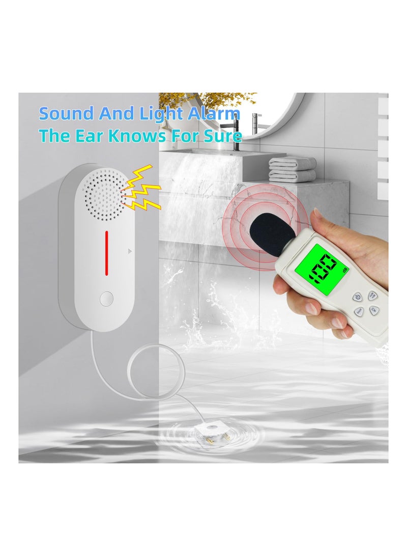 SOLARAE WiFi Water Leak Detector with 100dB Alarm, Low Water Level Alert, Remote Monitoring via Tuya/Smart Life App, Wireless Water Sensor for Kitchen, Bathroom, and Basement (1 Pack) - Image 4