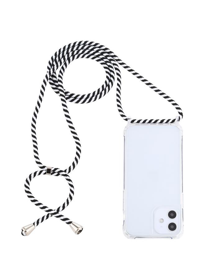 Zaboon Case For iPhone 12 mini Transparent Acrylic Airbag Shockproof Phone Protective Case with Lanyard - Image 1