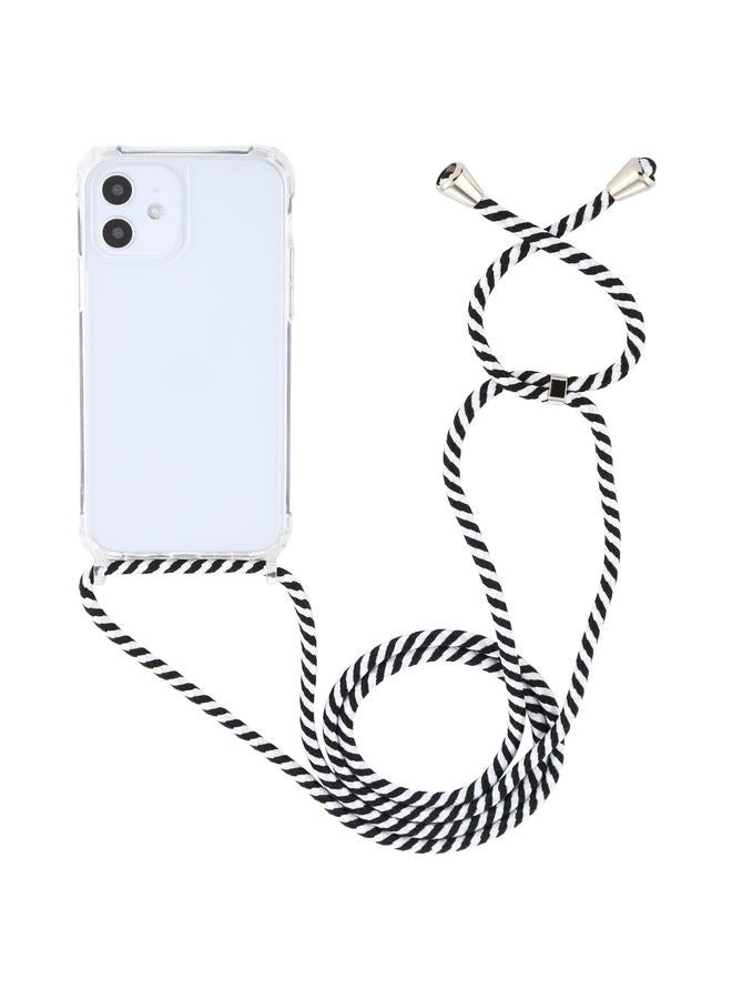 Zaboon Case For iPhone 12 mini Transparent Acrylic Airbag Shockproof Phone Protective Case with Lanyard - Image 2