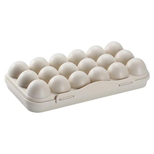 HomeFast 18 Rectangular Egg Holders for Refrigerator - Cream | Travel-Friendly Egg Storage Tray | Durable Plastic Container For Refrigerator & Camping | Eggs Box for Kitchen & Outdoor Use - Image 3