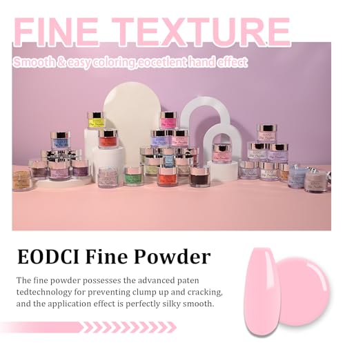 EODCI 1 Oz/28g Pink Dip Powder, Neutral Nail Dipping Powder for Long-lasting 28 Days+ Dip Nail Art French Manicure Nail Starter & Professional Home DIY Salon Use, No Needed Nail Lamp Curing - Image 2
