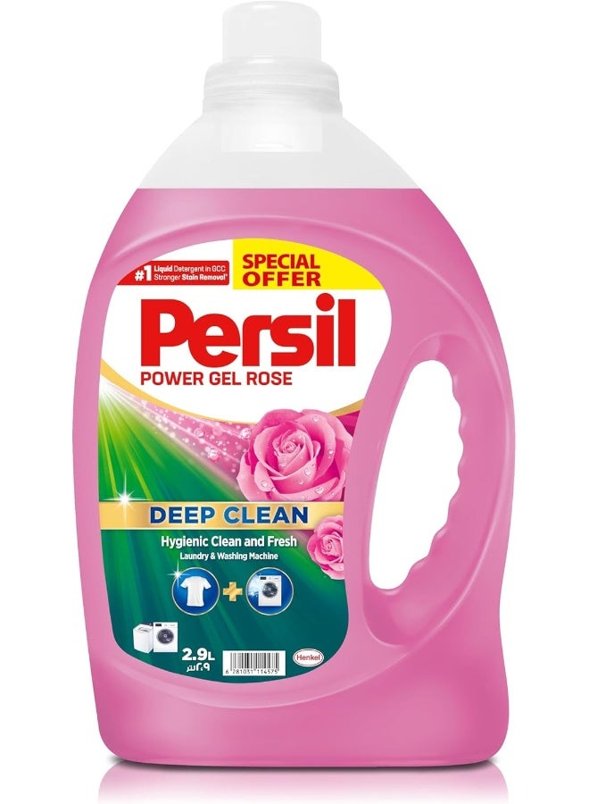 Persil Persil Power Gel Liquid Laundry Detergent, Deep Clean Technology for Perfect Cleanliness And Long-Lasting Freshness, Rose, 2.9L - Image 1