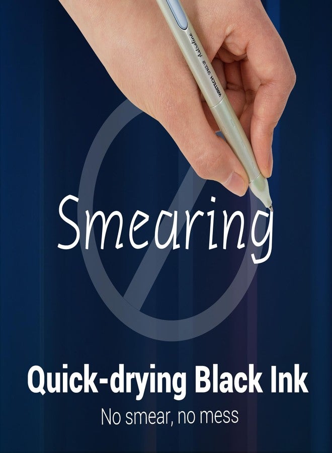 WRITECH قلم حبر جاف WRITECH ذو رأس دقيق: قلم Astroline ذو جسم معدني، عبوة واحدة مع عبوة إعادة تعبئة واحدة، حبر أسود قابل للسحب 0.7 مم، زر ضغط صامت، كتابة سلسة بدون تلطيخ (بنفسجي) - Image 5