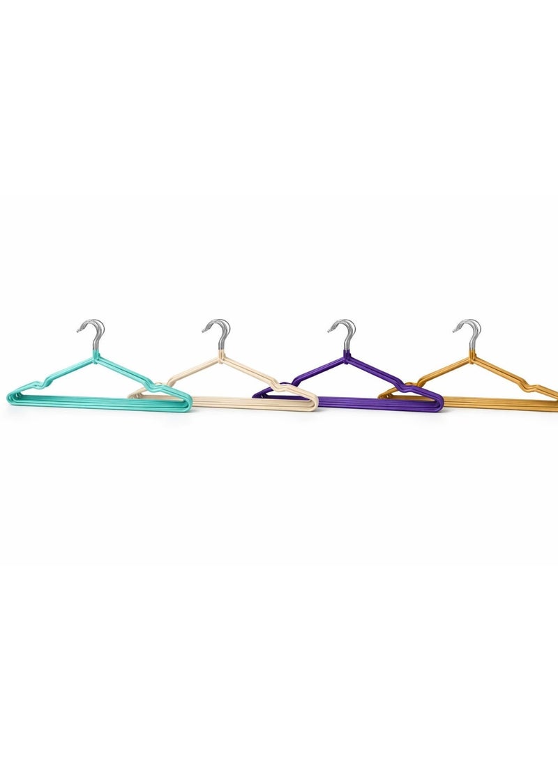 10-Piece Stainless Steel Clothes Hangers – Non-Slip Heavy Duty Metal Slim Hangers, Rust Resistant Space-Saving Closet Organizer for Shirts, Pants, Dresses & Coats, Multicolour - Image 2