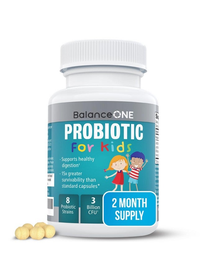 Balance ONE Balance ONE Time-Release Kids Probiotic - 15x Better Survivability Than Capsules or Gummies - 2 Month Supply - 3 Billion CFU Children’s Gut Health & Digestive Support - Sugar Free & Easy to Swallow - Image 1
