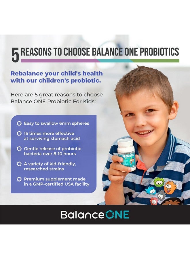 Balance ONE Balance ONE Time-Release Kids Probiotic - 15x Better Survivability Than Capsules or Gummies - 2 Month Supply - 3 Billion CFU Children’s Gut Health & Digestive Support - Sugar Free & Easy to Swallow - Image 5