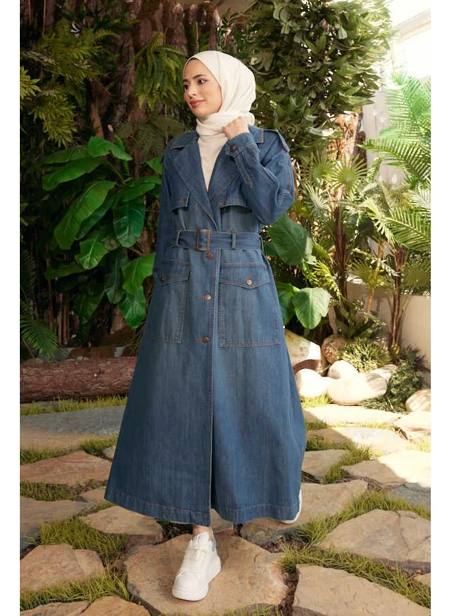 Neways 6625-REGLAN Sleeve Trench Coat Dark Blue