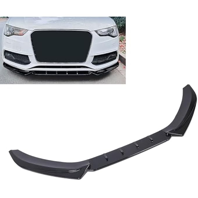 Cryfokt Front Bumper Lip Spoiler Glossy Black Racing Look Chin Splitter for S5 8T Sline 2012-2017 for Aggressive Drivers - Image 5