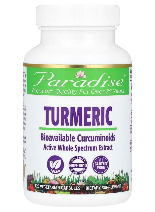 Paradise Herbs Turmeric 120 Vegetarian Capsules