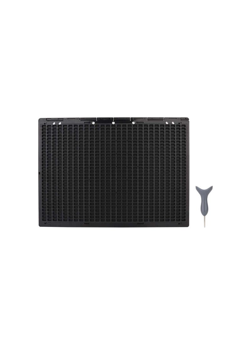 27 Lines 30 Cells Braille Writing Slate with Stylus Portable Braille Fingerboard Writing Learning Tool for Blind and Visually Impaired, 12 x 8.7in