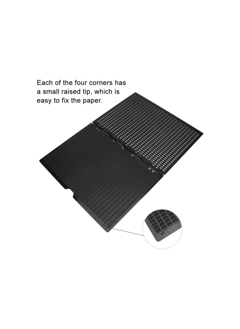 27 Lines 30 Cells Braille Writing Slate with Stylus Portable Braille Fingerboard Writing Learning Tool for Blind and Visually Impaired, 12 x 8.7in
