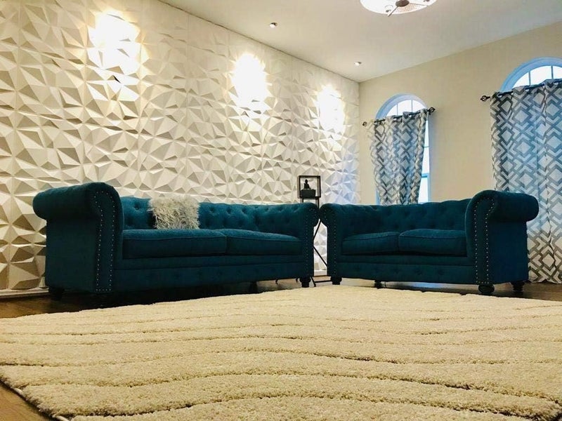 Decorative 3D Wall Panels in Diamond Design, PVC 3D Wall Panel Diamond, for Interior Decor (White, 30 * 30cm, 10Pcs) - Image 5