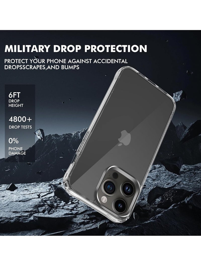 Raxoom ELTRAZONE Designed for iPhone 13 Pro Max Case, [Clear] 5 in 1 [Non Yellowing] Case with 2X Tempered Glass Screen and 2X Camera Lens Protectors, Shockproof and Air-Guard Corners (Clear Non MagSafe) - Image 3