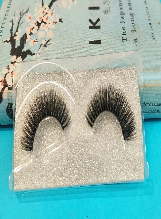 La Belleza False Eyelashes 3D Studio Effect Soft Natural Black Thick Long False Eyelashes Makeup Extension Cat-Eyes - Image 3